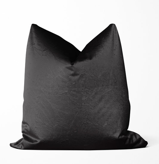 Intense Black Velvet Pillow Cover, Velvet Pillow Cover, Luxurious Velvet Cover, Designer Cover Only