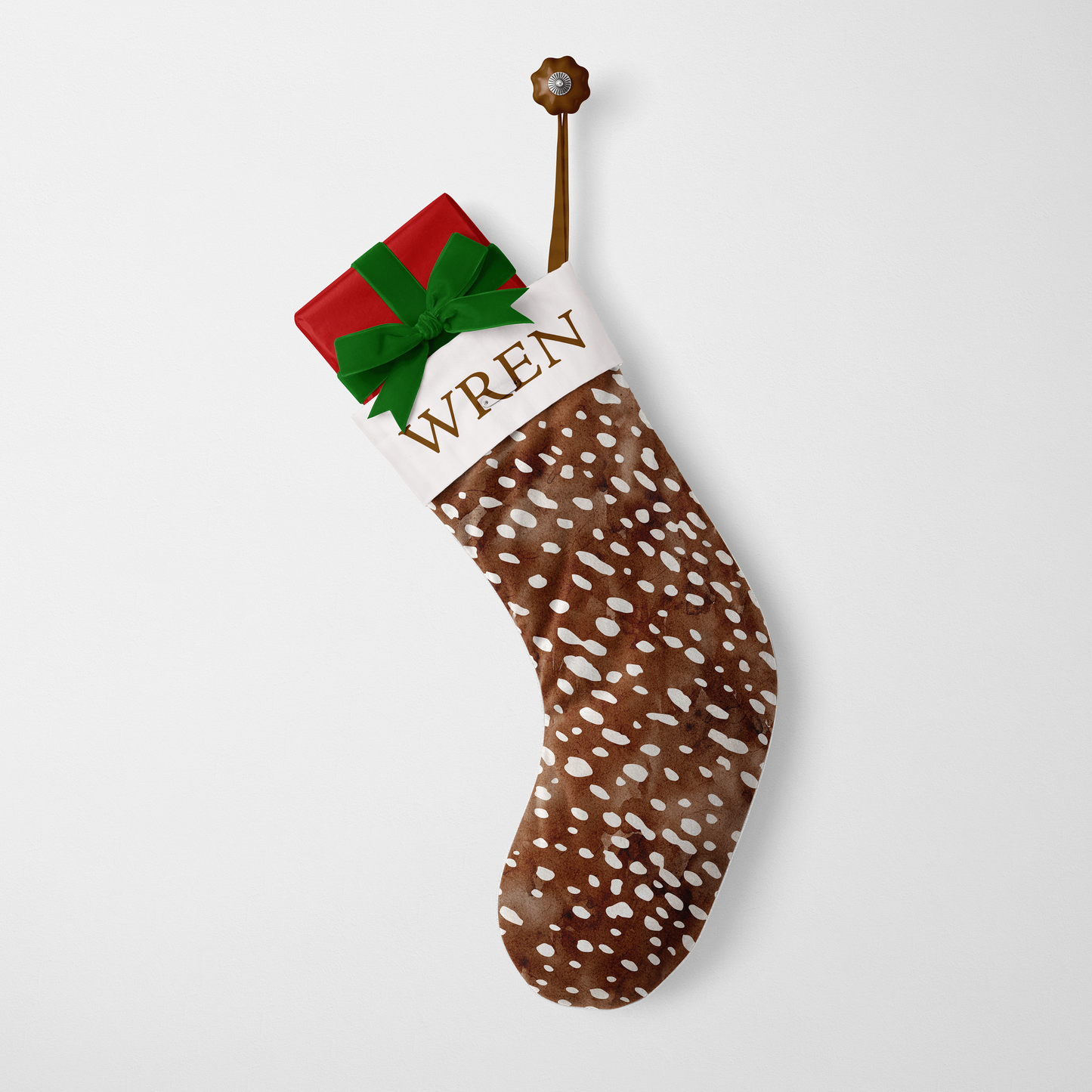 Velvet Animal Print Luxury Christmas Stockings with Monogram or Name